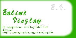 balint viszlay business card